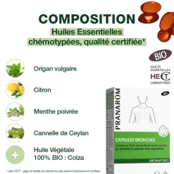 Capsules bronches aux Huiles Essentielles - Bio