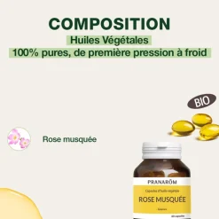 Capsules d'Huile Végétale de Rose musquée