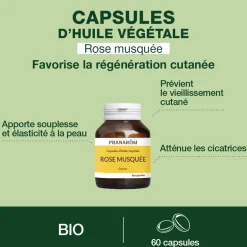 Capsules d'Huile Végétale de Rose musquée