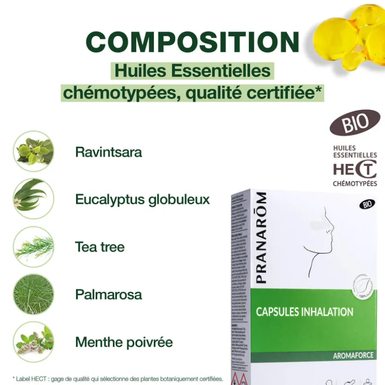 Capsules inhalation pour dégager le nez - Bio