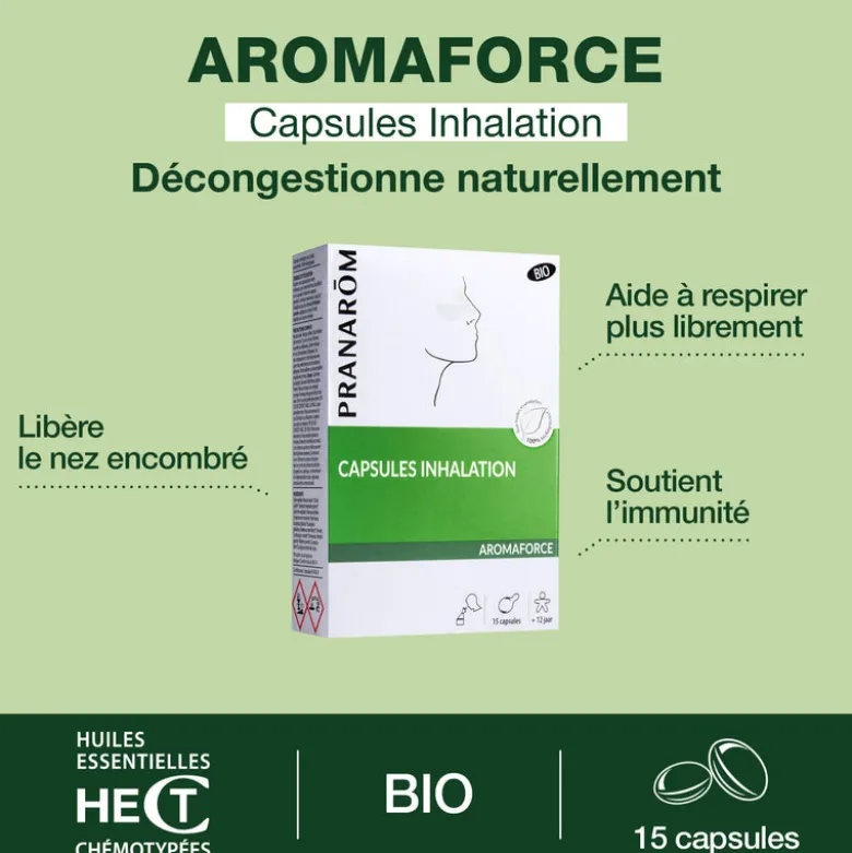 Capsules inhalation pour dégager le nez - Bio