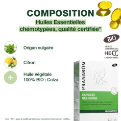 Capsules Nez-Gorge aux Huiles Essentielles - Bio