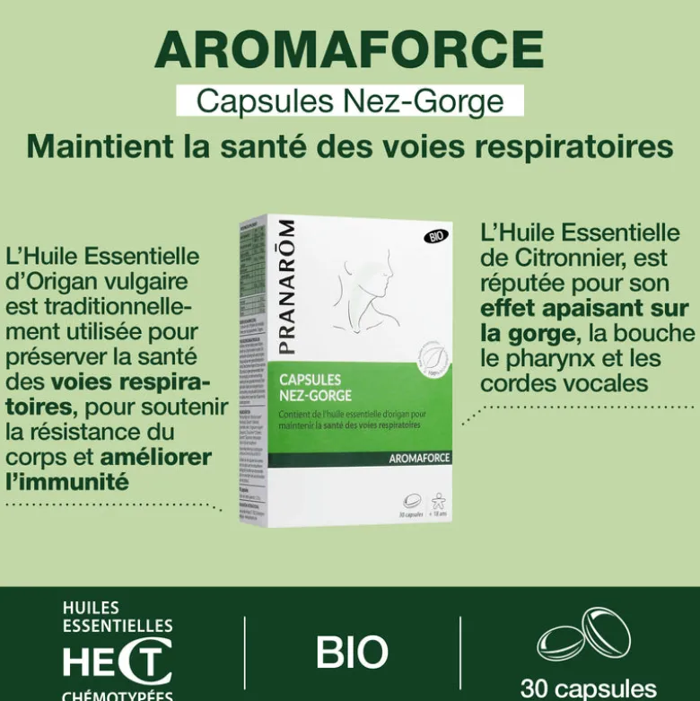 Capsules Nez-Gorge aux Huiles Essentielles - Bio