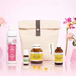 Coffret Belle peau à la rose - Hydrolat de Rose et trousse offerts