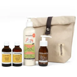 Duo lait corps nourrissant et peau dorée - Trousse et flacon pompe offerts
