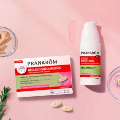 Duo pack comprimés et gel apaisant pour règles douloureuses