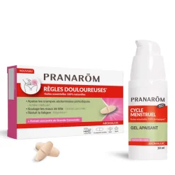 Duo pack comprimés et gel apaisant pour règles douloureuses