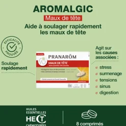 Duo pack comprimés et roll-on mal de tête