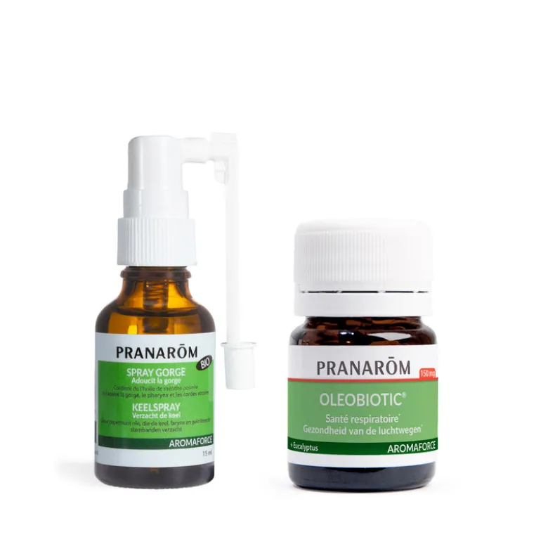 Duo pack gorge apaisée : spray gorge + Oleobiotic® santé respiratoire