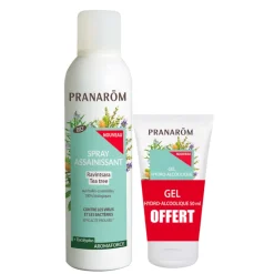 Duo pack spray assainissant & gel hydroalcoolique Ravintsara & Tea-tree - Bio