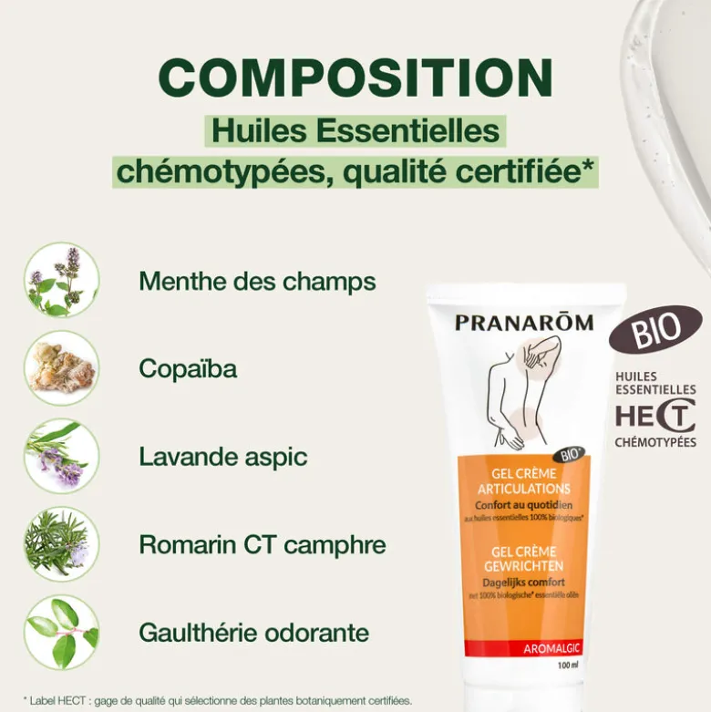 Gel crème - Articulations et muscles - Bio