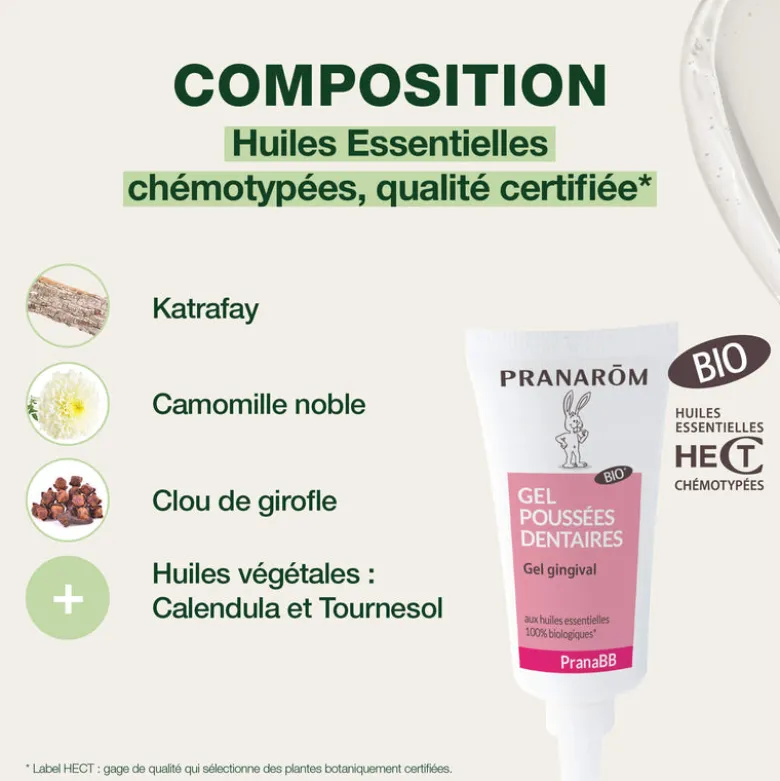 Gel gingival pour poussées dentaires - Bio