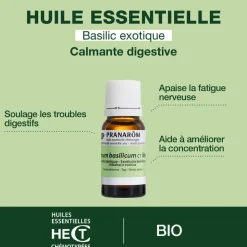 Huile Essentielle Basilic exotique - CT linalol - Bio