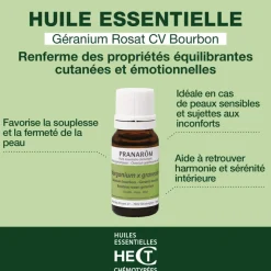Huile Essentielle de Géranium rosat cv bourbon