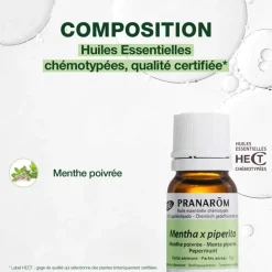 Huile Essentielle de Menthe poivrée - Bio