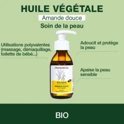 Huile Végétale d'Amande douce 100 ml - Bio