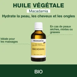 Huile Végétale de Macadamia - Bio