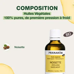 Huile Végétale de Noisette - Bio