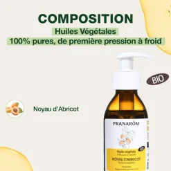 Huile Végétale de Noyau d'abricot vierge - Bio