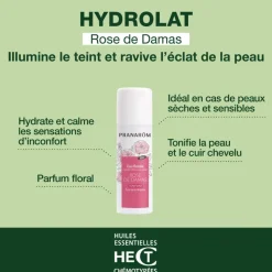 Hydrolat de Rose de Damas petit format - Bio