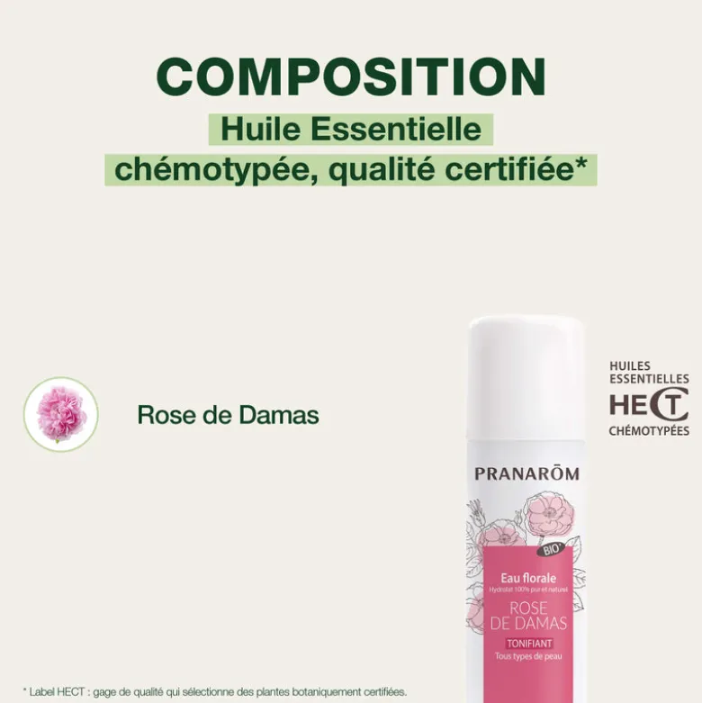 Hydrolat de Rose de Damas petit format - Bio