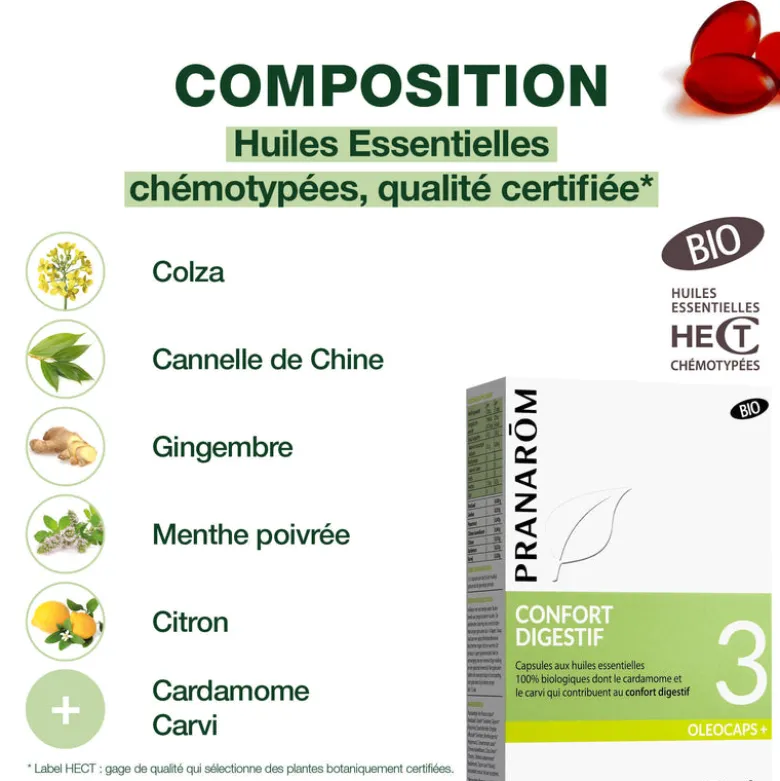 Oleocaps n°3 - Confort digestif - Bio