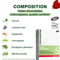 Oleocaps n°5 - Cycle menstruel - Bio
