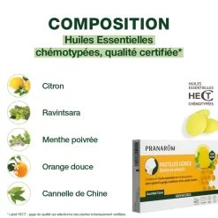 Pastilles gorge au miel et citron