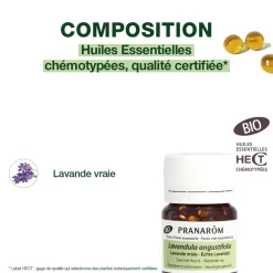 Perles d'Huile Essentielle de Lavande vraie - Bio