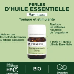 Perles d'Huile Essentielle de Ravintsara - Bio