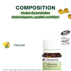 Perles d'Huile Essentielle de citronnier - Bio