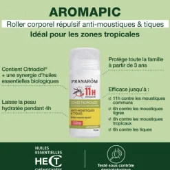 Roller corporel répulsif anti-moustiques & tiques