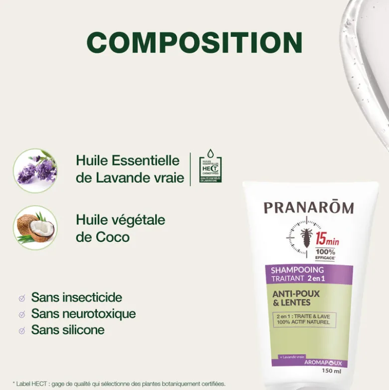 Shampooing traitant 2 en 1 anti-poux et lentes - Dispositif médical