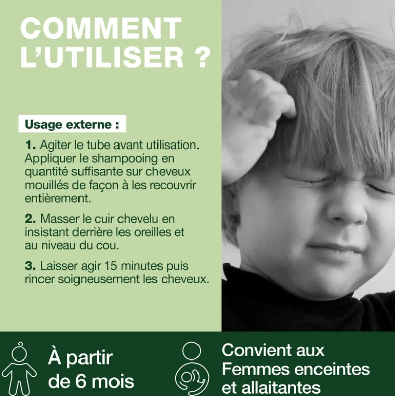 Shampooing traitant 2 en 1 anti-poux et lentes - Dispositif médical