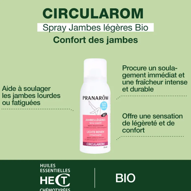 Spray corporel - Jambes légères - Bio
